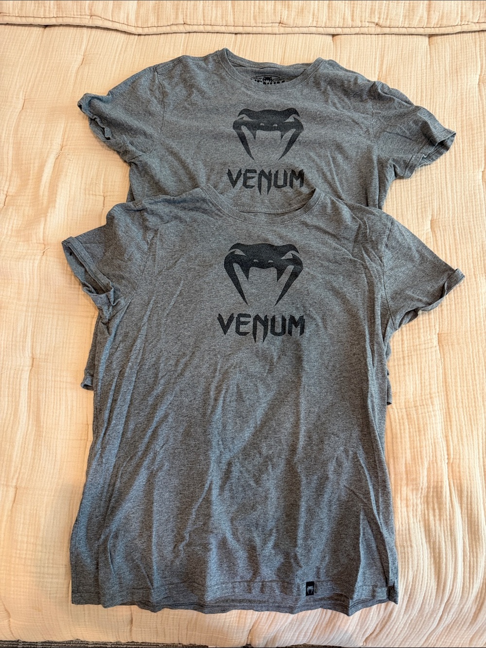 Venum Men's Short Sleeve Logo Tee — Gray - 2 pack
